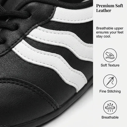 Retro Wave Stripe Lace-Up Sneakers