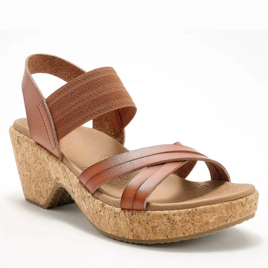 Women’s Strappy Cork Wedge Slingback Sandals