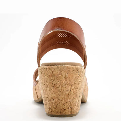 Women’s Strappy Cork Wedge Slingback Sandals