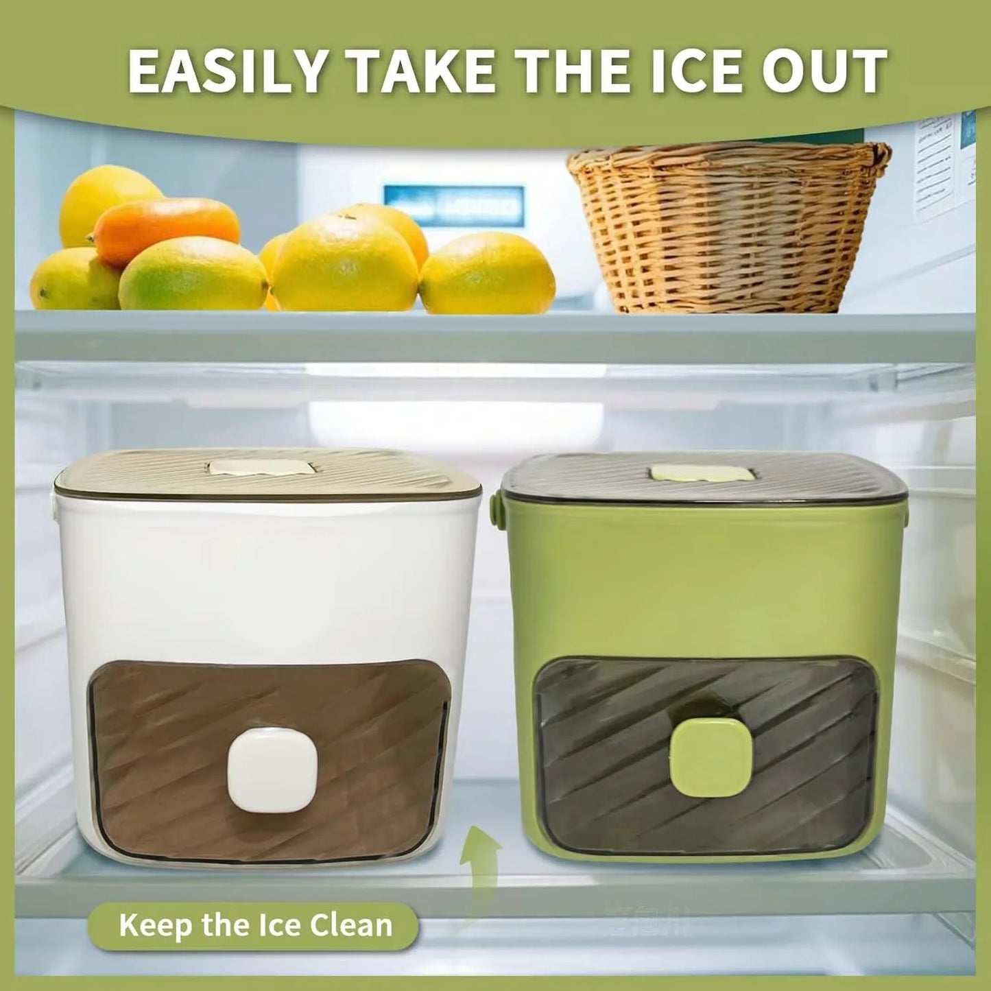 Portable Ice Cube Maker and Storage Box Set