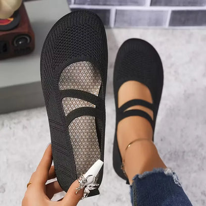 Women’s Breathable Knit Mary Jane Flats