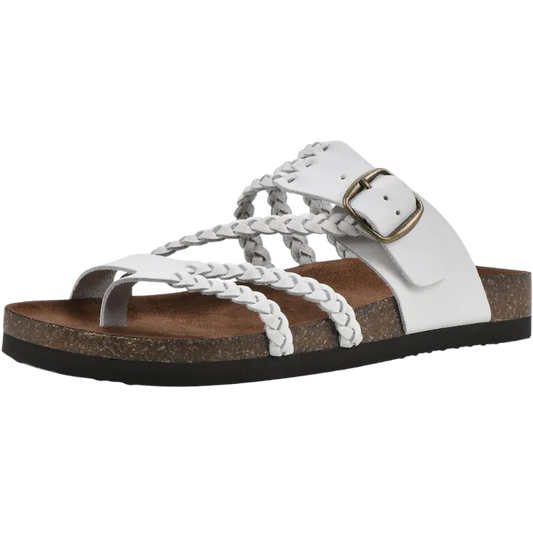 Women's Braided Buckle Slide Sandals