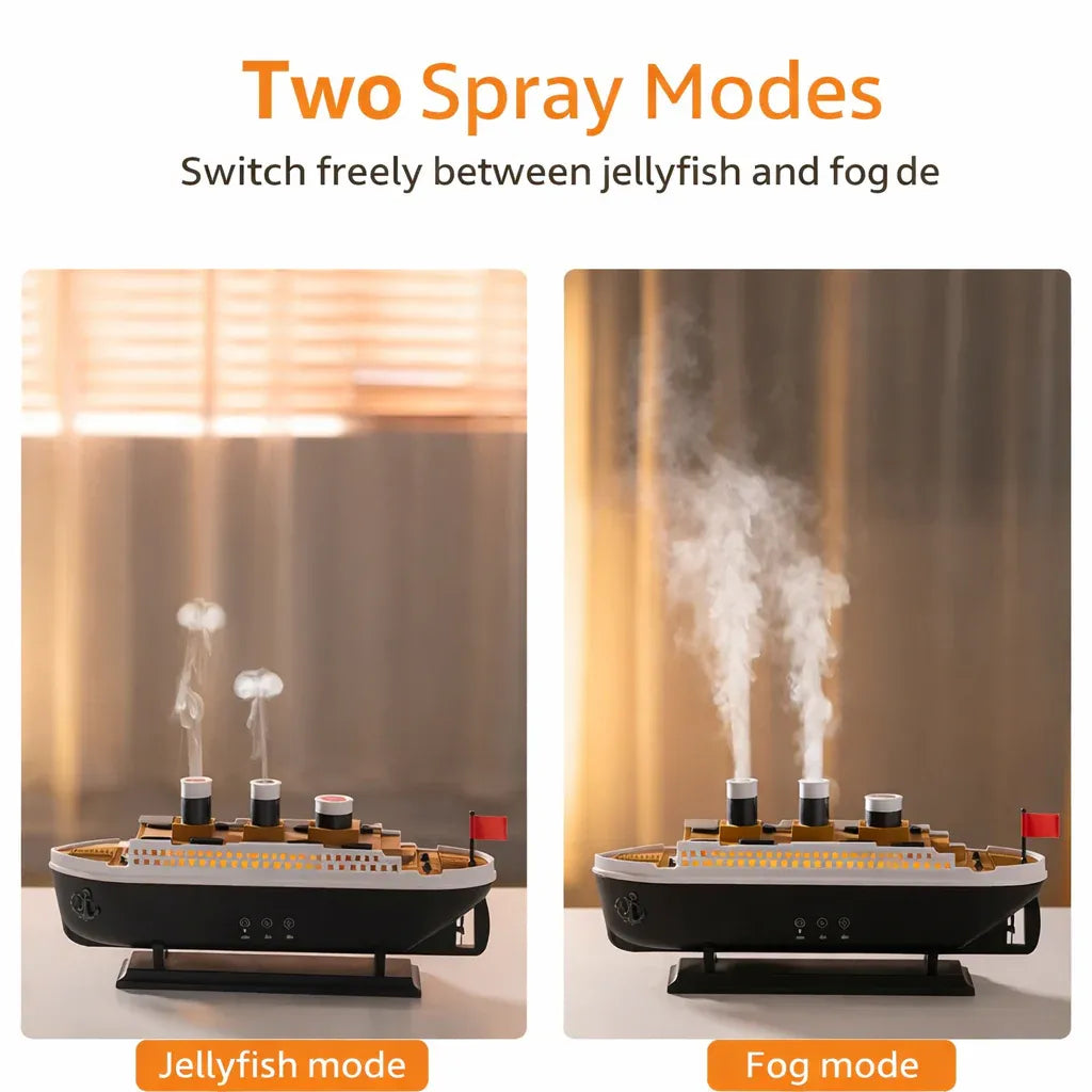 Cruise Ship Essential Oil Diffuser with Remote and Ambient Light