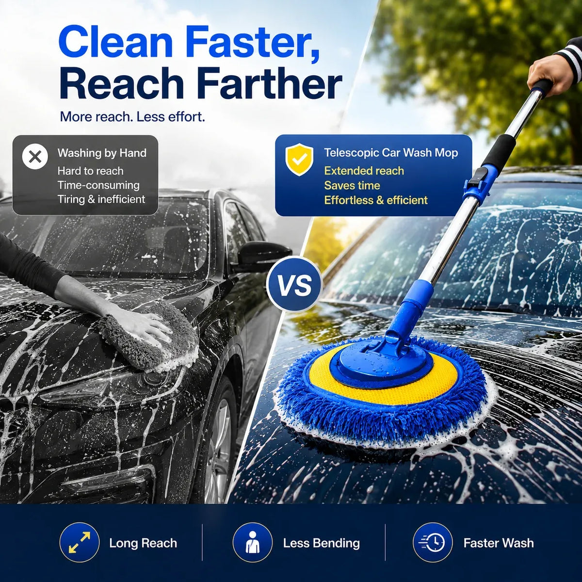 Long Handle Car Wash Mop