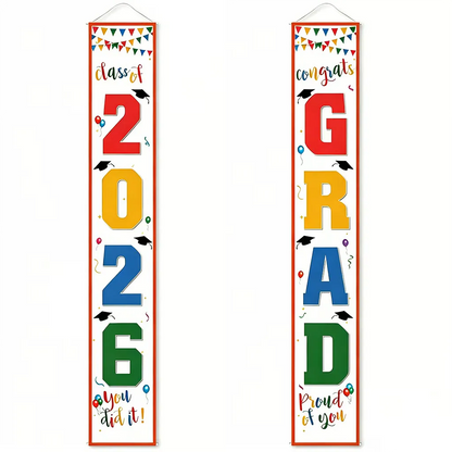 Class of 2026 Graduation Porch Banner Set