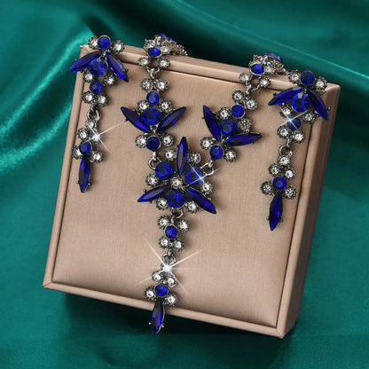 Crystal Statement Necklace and Earrings Set