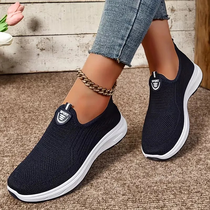 Women’s Breathable Knit Slip-On Sneakers