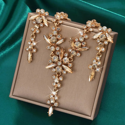 Crystal Statement Necklace and Earrings Set