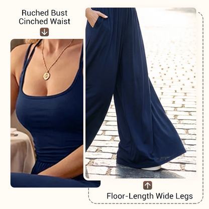 Women’s Casual Spaghetti Strap Wide-Leg Jumpsuit