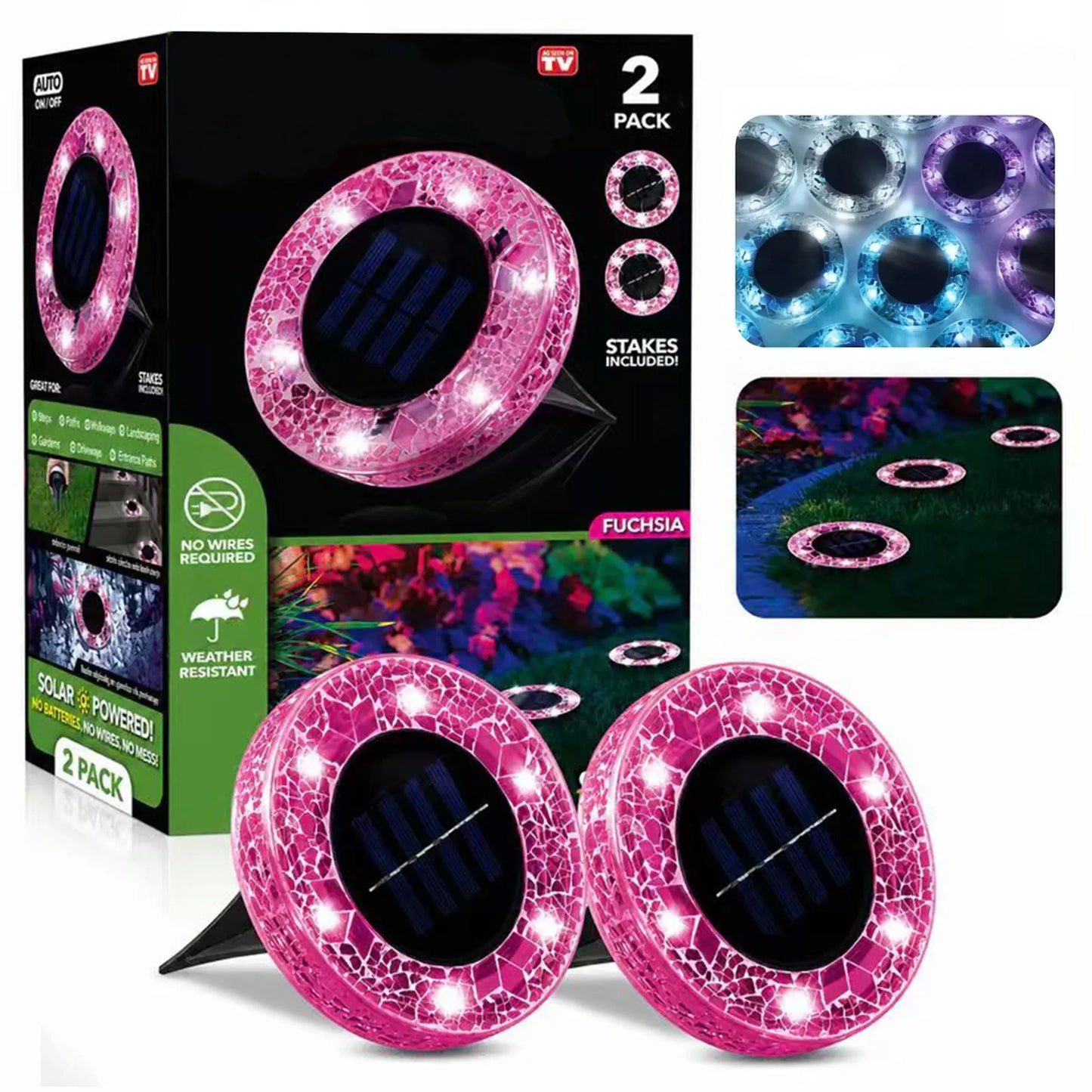 Solar Mosaic LED Pathway Lights