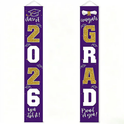 Class of 2026 Graduation Porch Banner Set