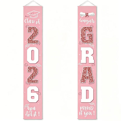 Class of 2026 Graduation Porch Banner Set