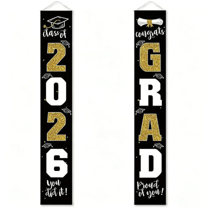 Class of 2026 Graduation Porch Banner Set