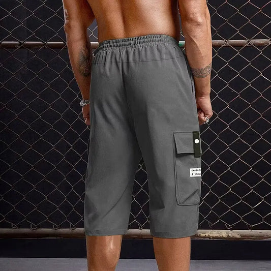 Men's Drawstring Cargo Capri Pants