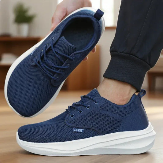 Men’s Lightweight Breathable Lace-Up Walking Sneakers