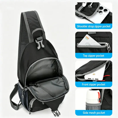 Outdoor Multi-Pocket Sling Bag