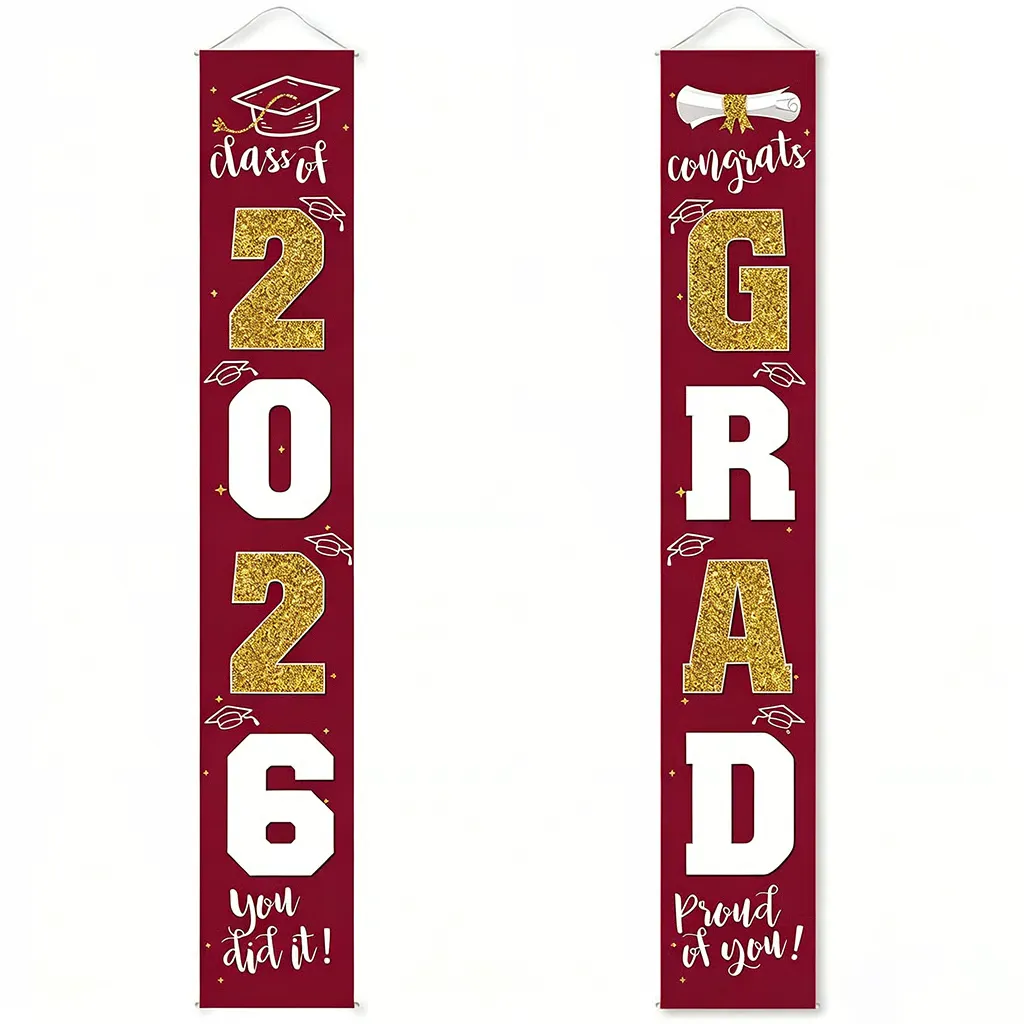 Class of 2026 Graduation Porch Banner Set