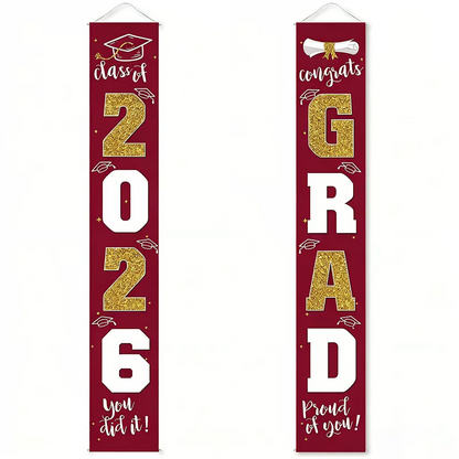 Class of 2026 Graduation Porch Banner Set