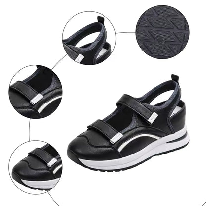 Women’s Cutout Hook-and-Loop Walking Shoes