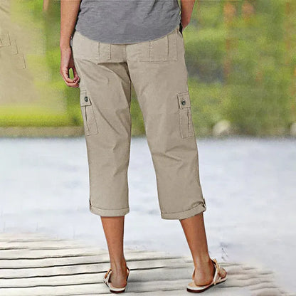 Women’s Stretch Multi-Pocket Capri Cargo Pants