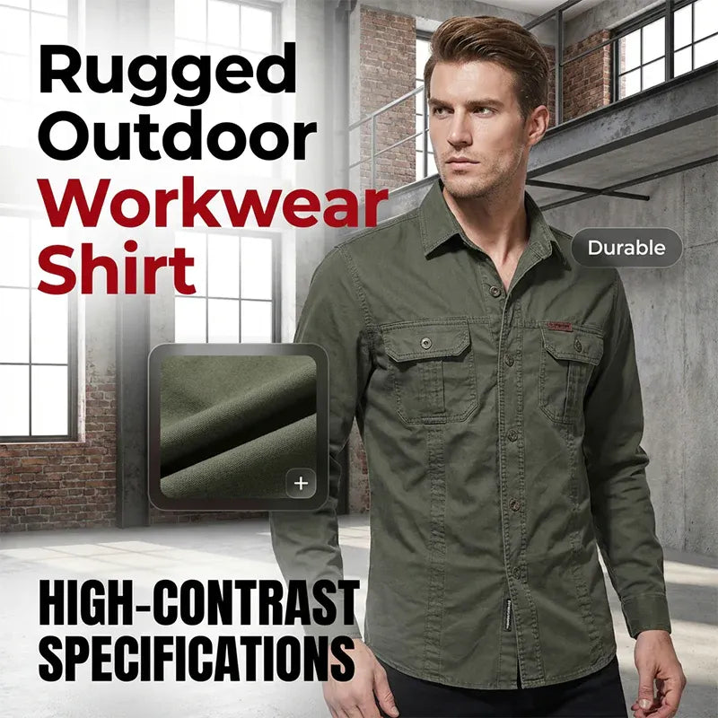 Men's Rugged Long Sleeve Work Shirt