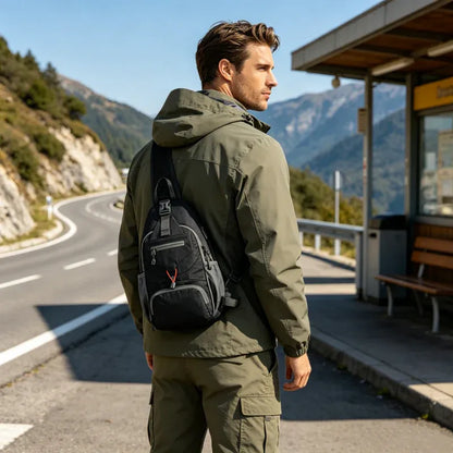 Outdoor Multi-Pocket Sling Bag