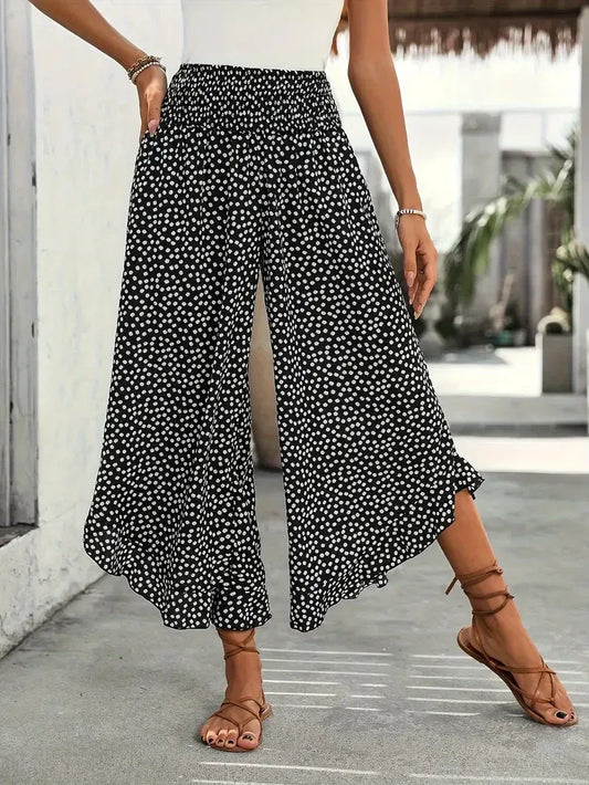 Women’s High-Waisted Flowy Wide-Leg Pants