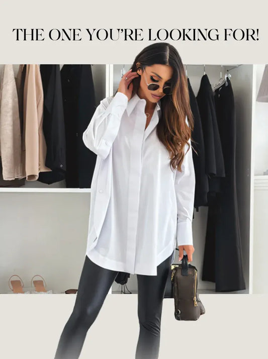Women’s Oversized Button-Up Long Shirt