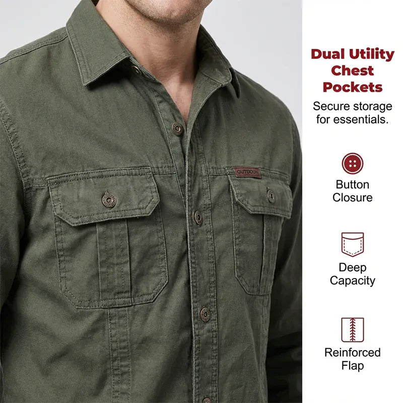 Men's Rugged Long Sleeve Work Shirt