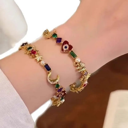 Celestial Multi-Charm Crystal Bracelet