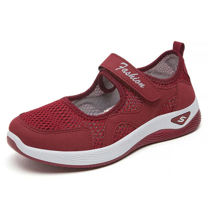 Women’s Breathable Hook-and-Loop Comfort Walking Shoes