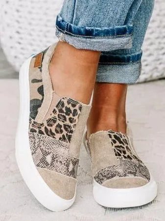 Trendy Slip-On Patchwork Comfort Sneakers