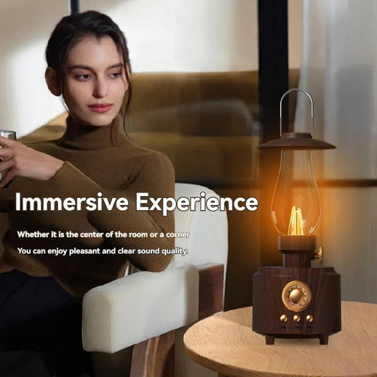 Retro Lantern Bluetooth Speaker with Ambient Light