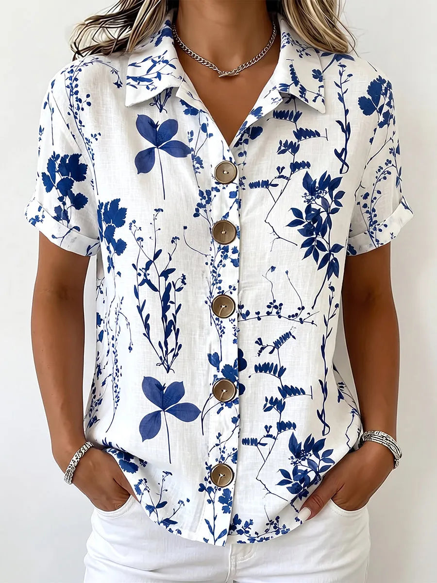 Women's Floral Button-Up Shirt