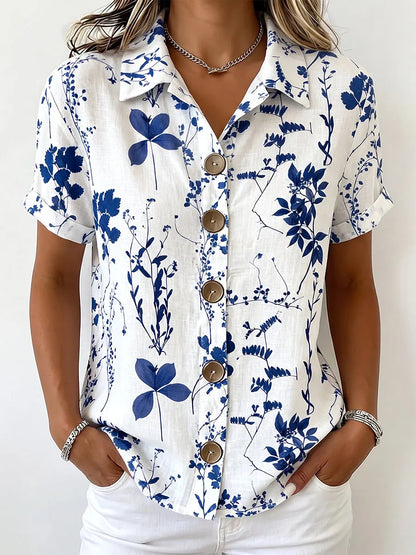 Women's Floral Button-Up Shirt