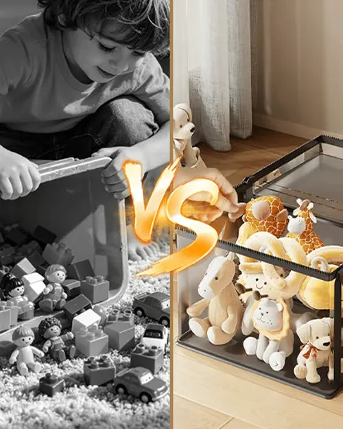 Kids' Clear View Plush Toy Storage Organizer Set