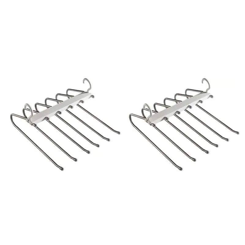 6-Tier Space Saving Foldable Pants Hanger Rack