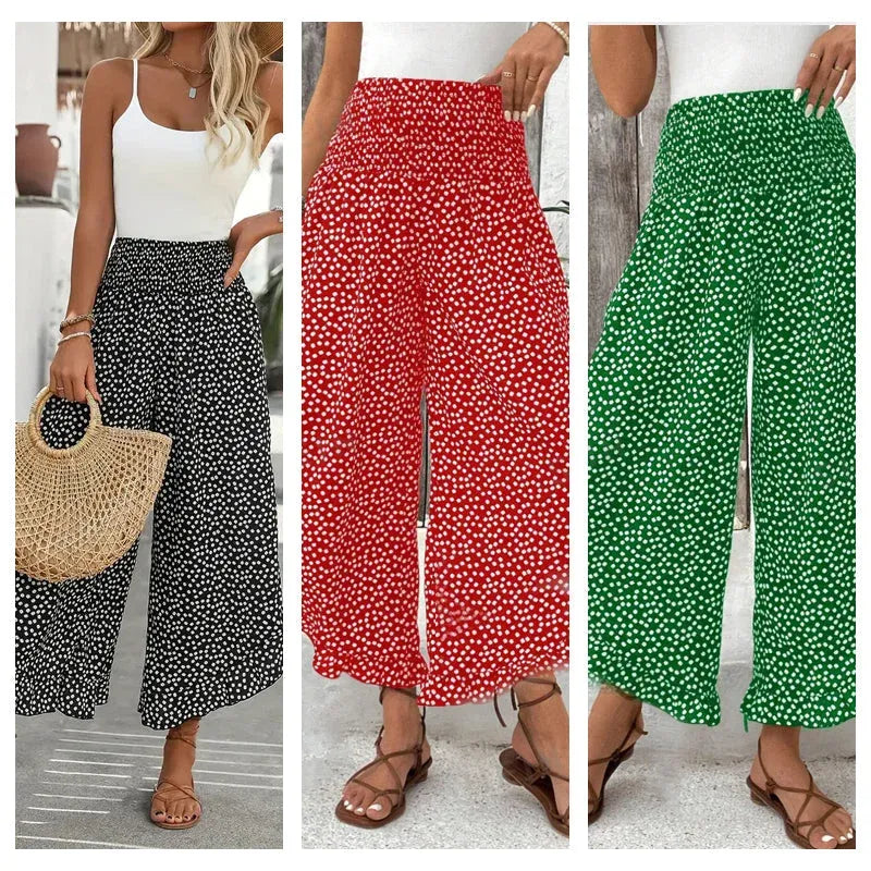 Women’s High-Waisted Flowy Wide-Leg Pants