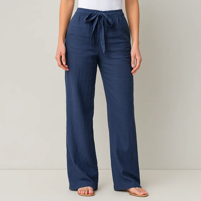 Women’s Lightweight Linen Wide-Leg Pants
