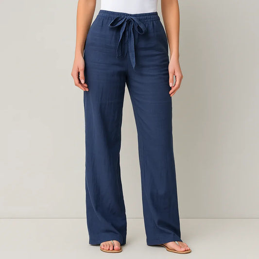 Women’s Lightweight Linen Wide-Leg Pants