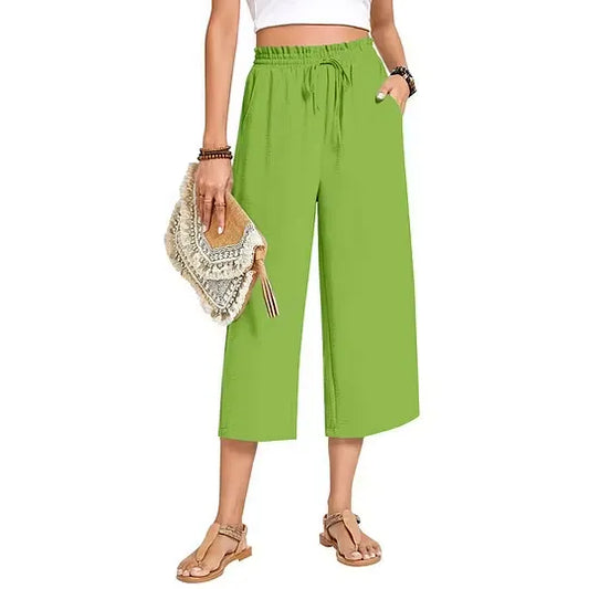 Women's Wide Leg Capri Pants