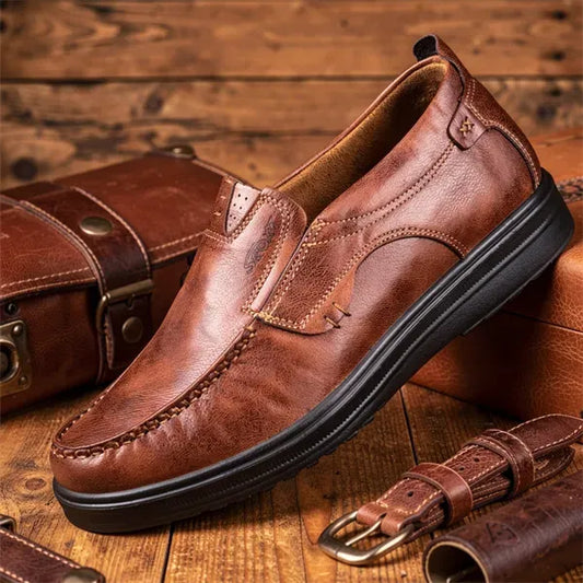 Men’s Casual Slip-On Leather-Look Comfort Loafers