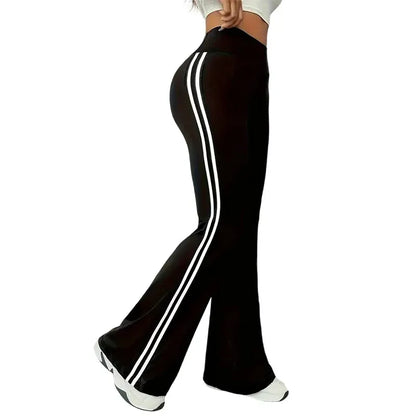Women’s High-Waisted Flared Stripe Pants