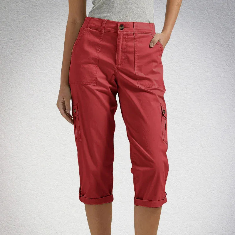 Women’s Stretch Multi-Pocket Capri Cargo Pants