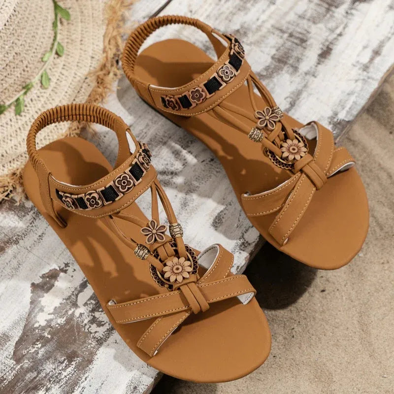 Women’s Floral Strap Flat Sandals