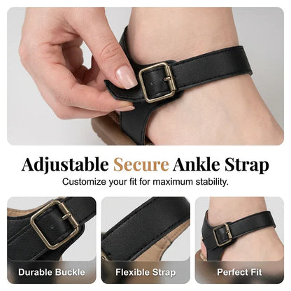 Women’s Breathable Mesh Ankle Strap Flat Sandals
