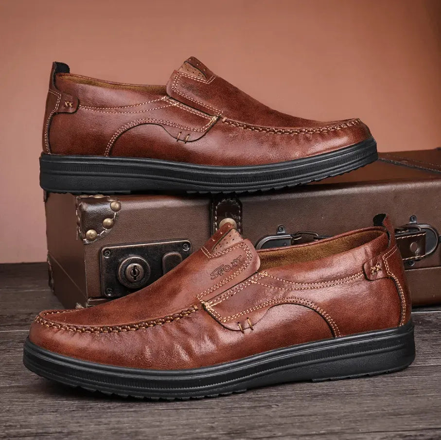 Men’s Casual Slip-On Leather-Look Comfort Loafers
