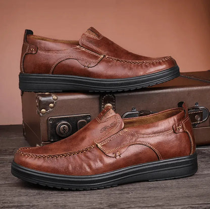 Men’s Casual Slip-On Leather-Look Comfort Loafers