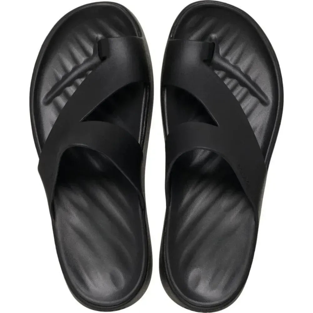 Toe Loop Platform Slide Sandals