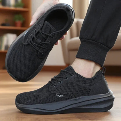 Men’s Lightweight Breathable Lace-Up Walking Sneakers
